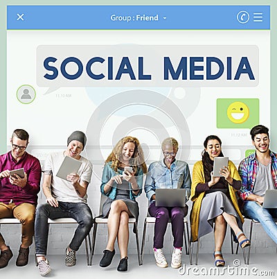 Social Media Stay Connected Concept Stock Photo