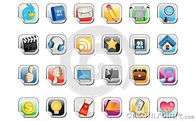 Social Media Sticker Icon Vector Illustration
