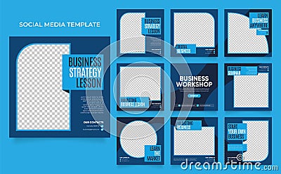 Social media template business agency for digital marketing and business sale promo. furniture or fashion advertising. promotional Vector Illustration
