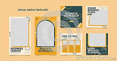 Social media template business agency for digital marketing and business sale promo. furniture or fashion advertising. promotional Vector Illustration