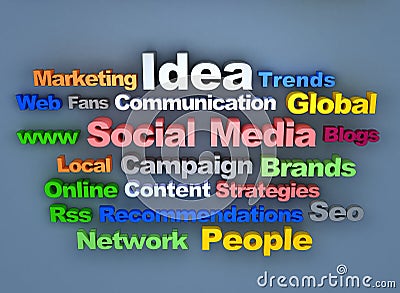 Social media text Stock Photo