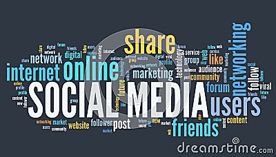 Social media text Stock Photo