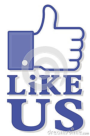 Social media thumb up like us Editorial Stock Photo