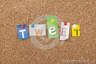 Social Media Tweet Stock Photo