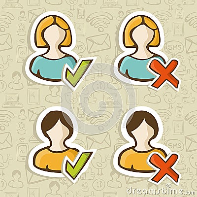 Social media user profile status Vector Illustration