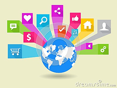 Social Media Vector Icon Illustration Vector Illustration