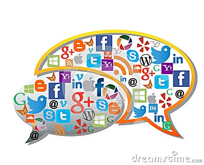 Social media/web icons Editorial Stock Photo