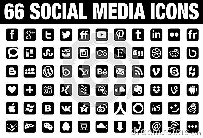 Social media icons Editorial Stock Photo