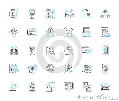 Social nerk linear icons set. Community, Connectivity, Interaction, Shareability, Virality, Nerk, Friendship line vector Vector Illustration