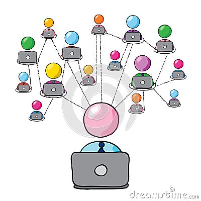 Social network 2 Vector Illustration