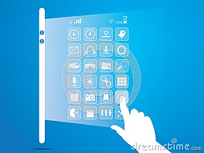 Social network, communication,smart phone Vector Illustration