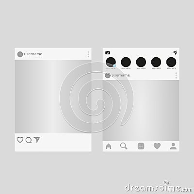 Social network concept. Blank template. Messenger window. Chating and messaging concept. Vector Vector Illustration