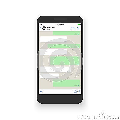 Social network concept. Blank template. Messenger window. Chating and messaging concept. Vector. Vector Illustration