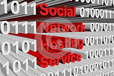 Social network hosting service Cartoon Illustration
