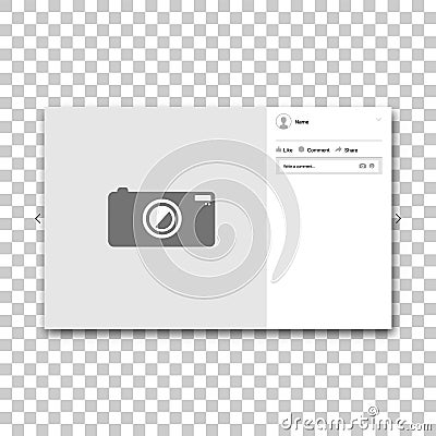 Social network photo frame Vector Illustration