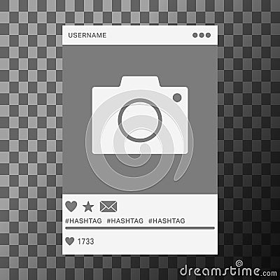 Social network photo frame Vector Illustration