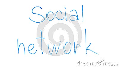 Social network phrase written on glass, international chatting, youth leisure Stock Photo