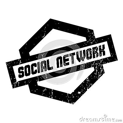 Social Network rubber stamp Vector Illustration