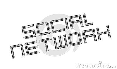 Social Network rubber stamp Vector Illustration