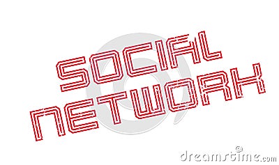 Social Network rubber stamp Vector Illustration