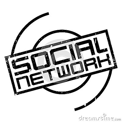 Social Network rubber stamp Vector Illustration