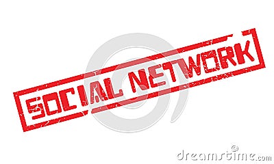 Social Network rubber stamp Vector Illustration