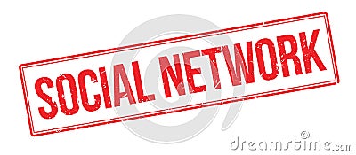 Social network rubber stamp Stock Photo