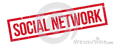 Social network rubber stamp Stock Photo