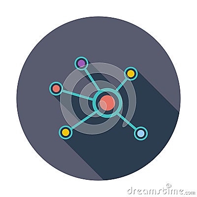 Social network single icon. Vector Illustration