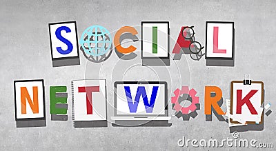 Social Network Social Medai Technology Connected Concept Stock Photo