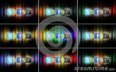 Social network technology Editorial Stock Photo