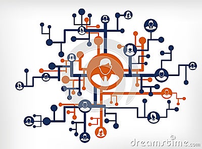 Social network Vector Illustration