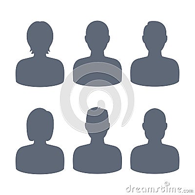 Social network user profile pic icon set Stock Photo