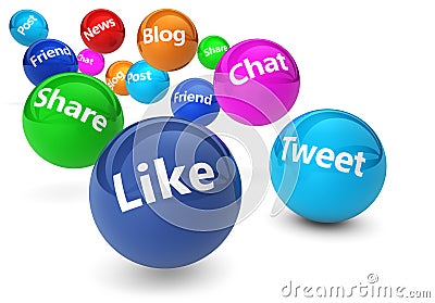 Social Network And Web Media Concept Stock Photo