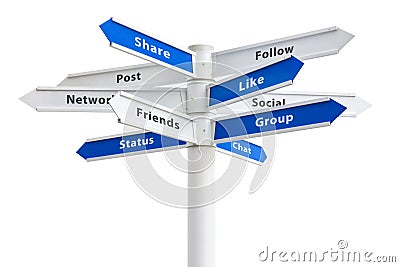 Social Networking Buzzwords Sign Stock Photo