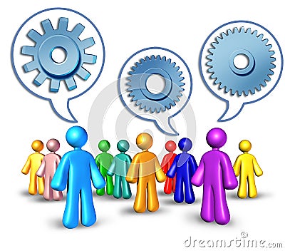 Social networking with referrals Stock Photo