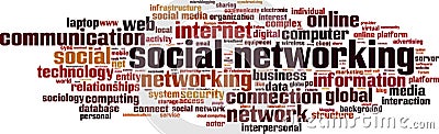 Social networking word cloud Vector Illustration
