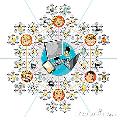 Social Networks Vector Illustration