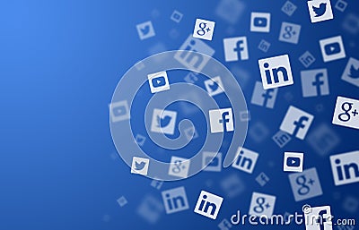 Social networks background Cartoon Illustration