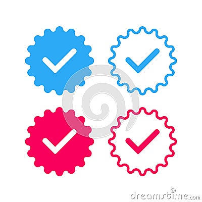 Social-networks-verified-badges-2 copy Vector Illustration