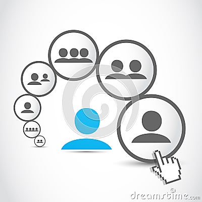 Social people communication process Vector Illustration