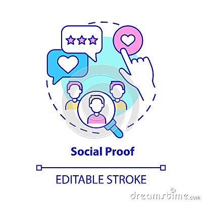 Social proof concept icon Vector Illustration