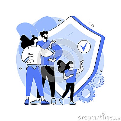 Social security abstract concept vector illustration. Vector Illustration
