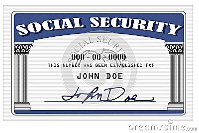 Social Security card Stock Photo