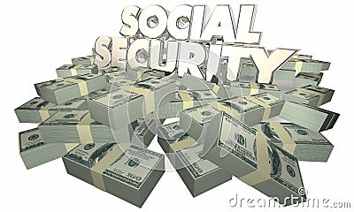 Social Security Cash Money Retirement Savings Stock Photo