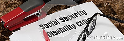 Social Security Disability Claim Stock Photo
