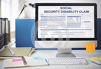 Social Security Disability Claim Concept Stock Photo