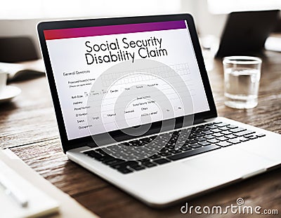 Social Security Disability Claim Concept Stock Photo