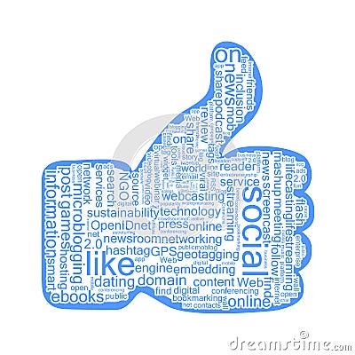 Social tags cloud design vector illustration Vector Illustration