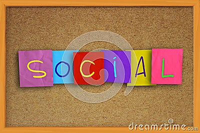 Social Words Typography Concept Stock Photo